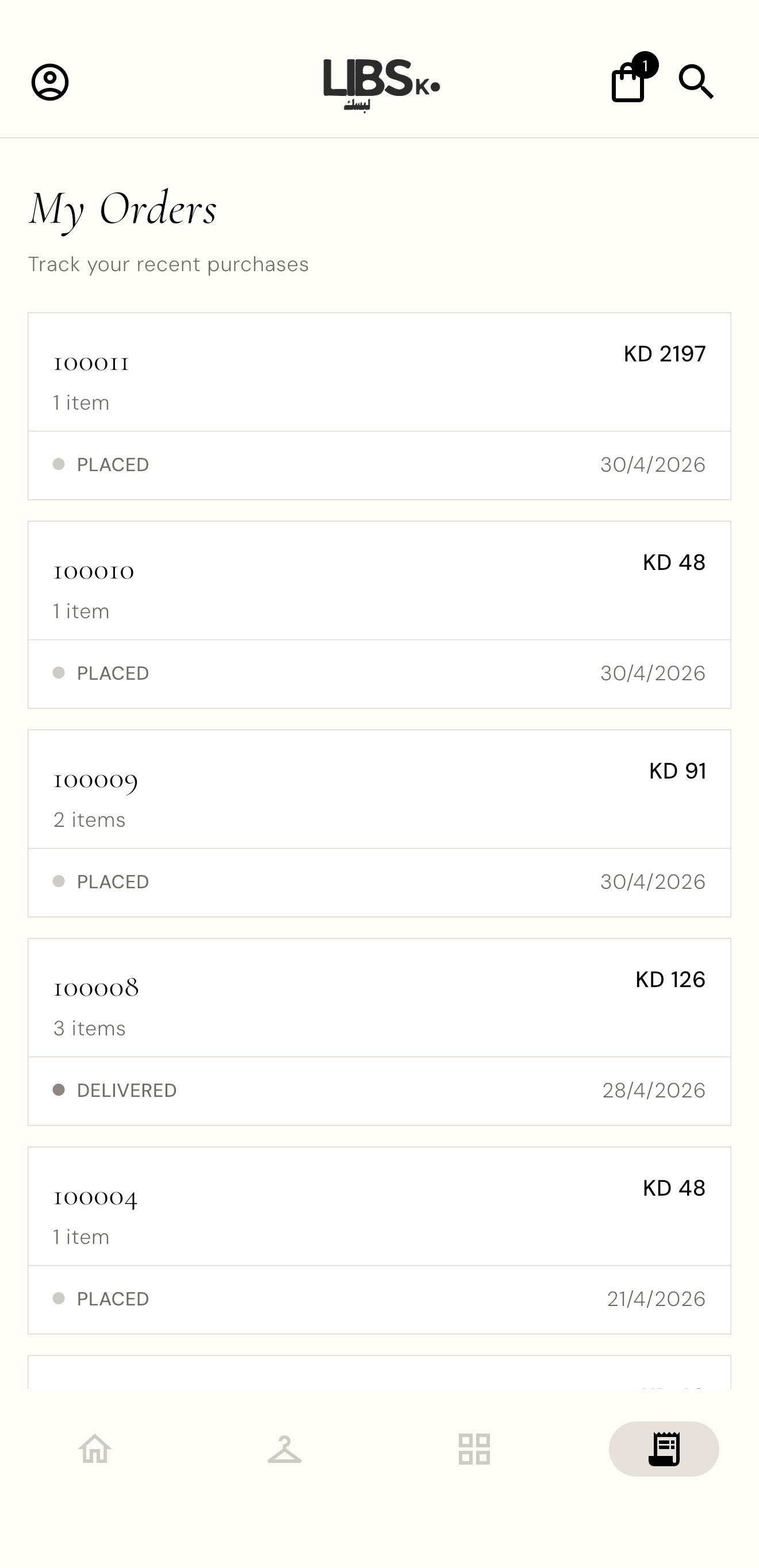 LIBSK Orders